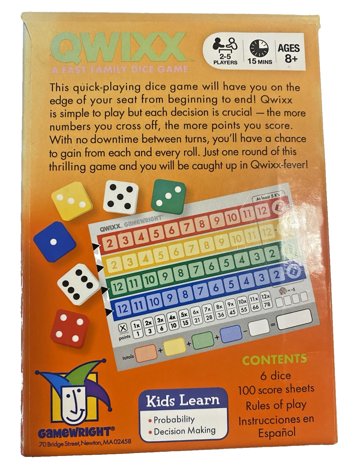 Qwix Card Game Mensa Award Winning Game 2 to 5 Players Ages 8+