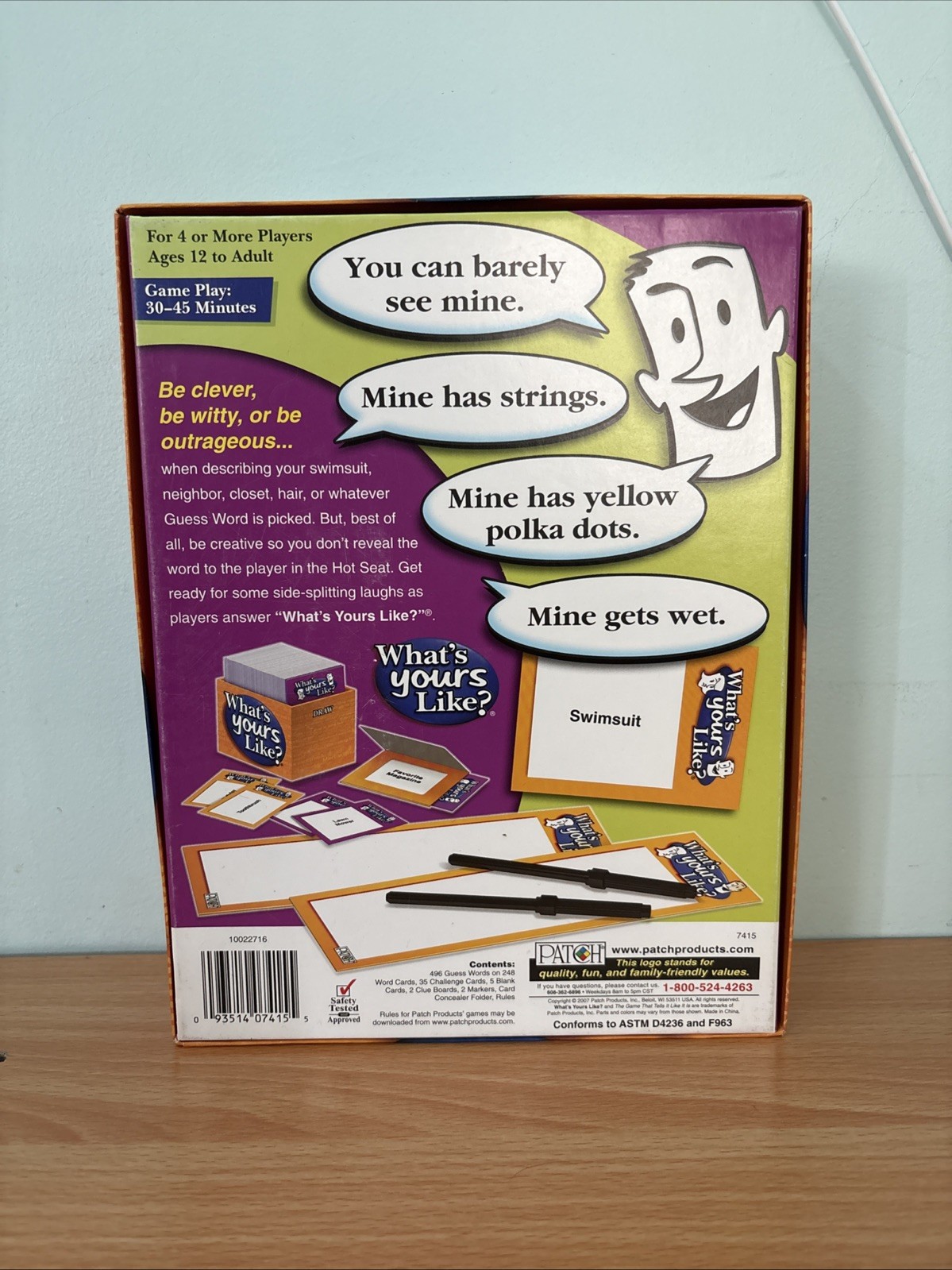 Patch What’s Yours Like? Family Party Guess the Word Game Fun Trivia