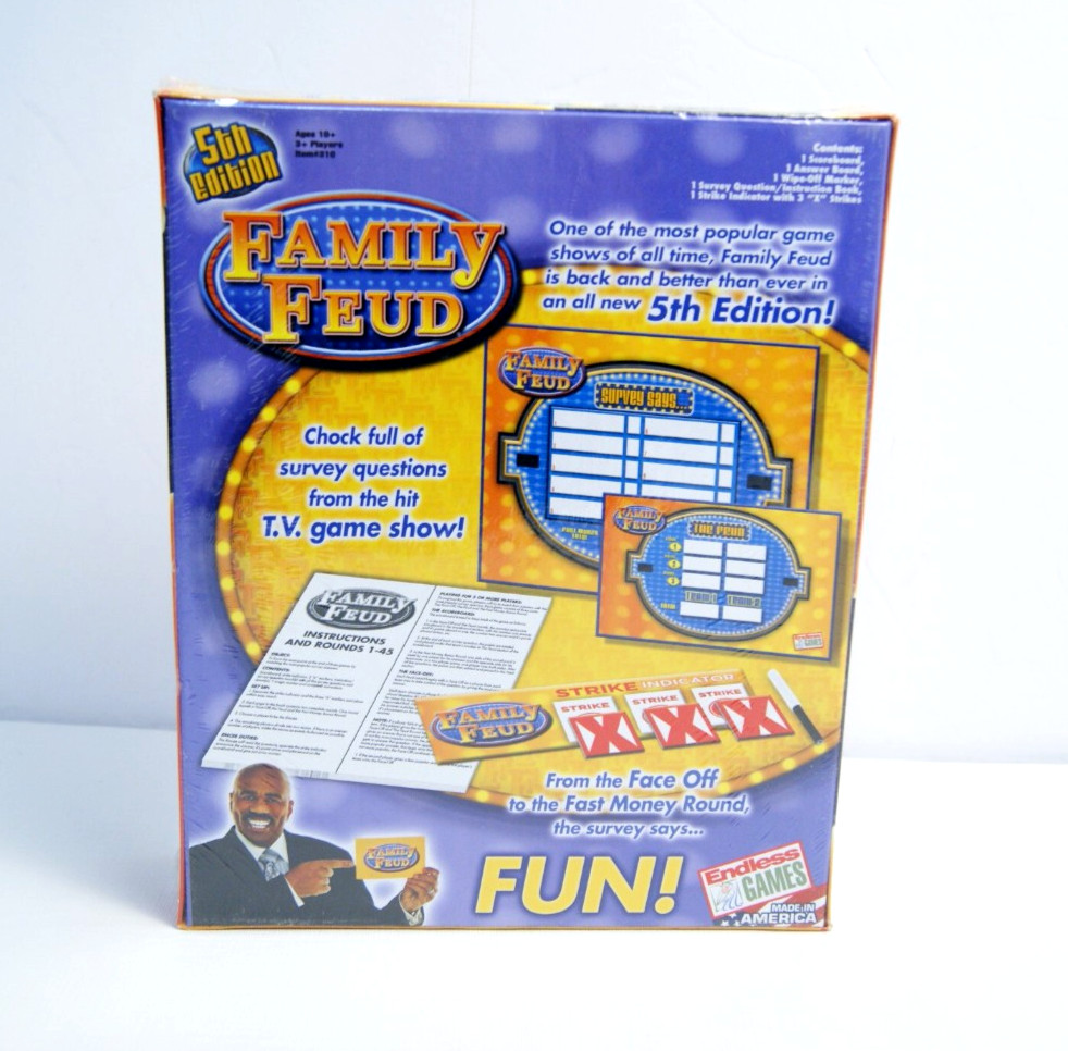 Party Game Lot (3): Watch Ya Mouth, Family Feud, Reverse Charades New Sealed