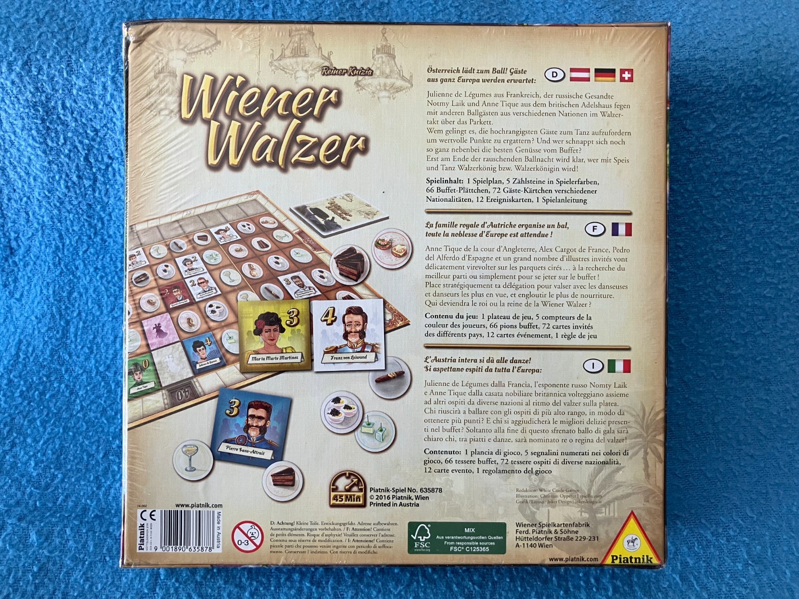 WIENER WALZER Dutch German Strategy Game Piantnik 2016 NEW Sealed