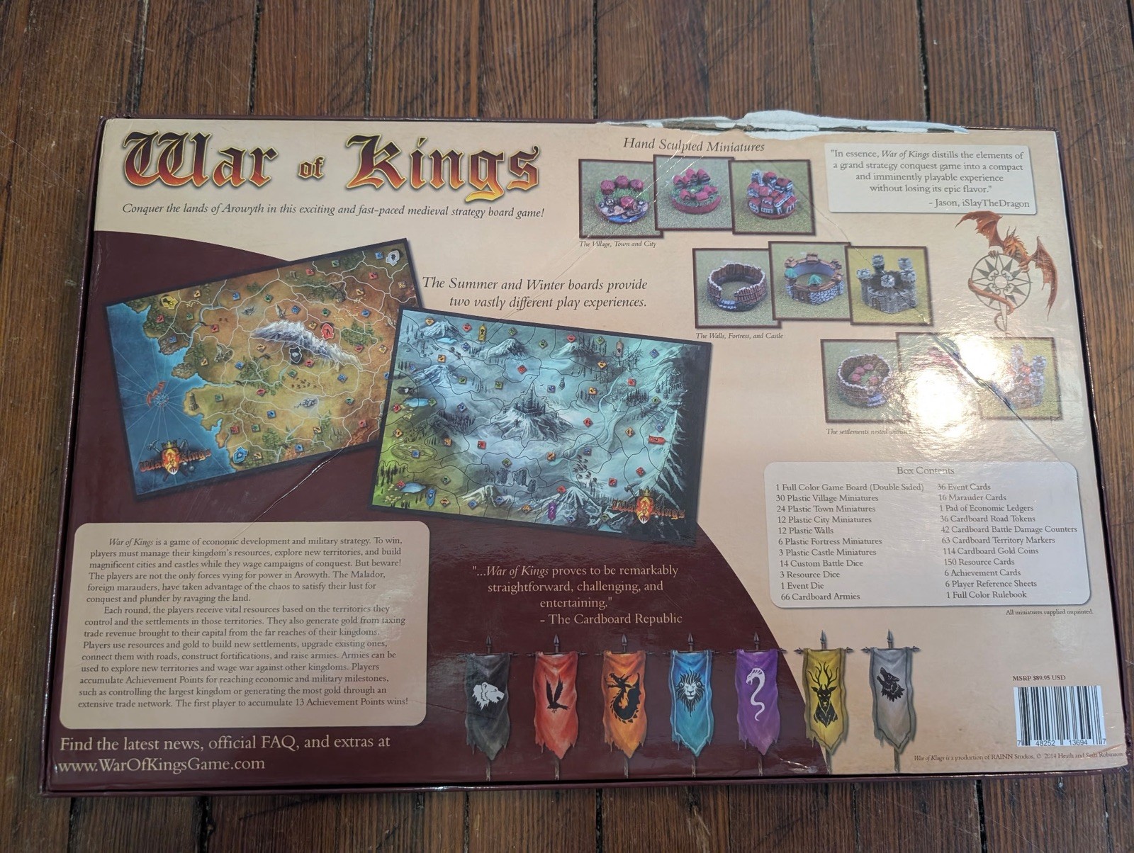 War of Kings A Medieval Strategy Board Game 2-6 Players