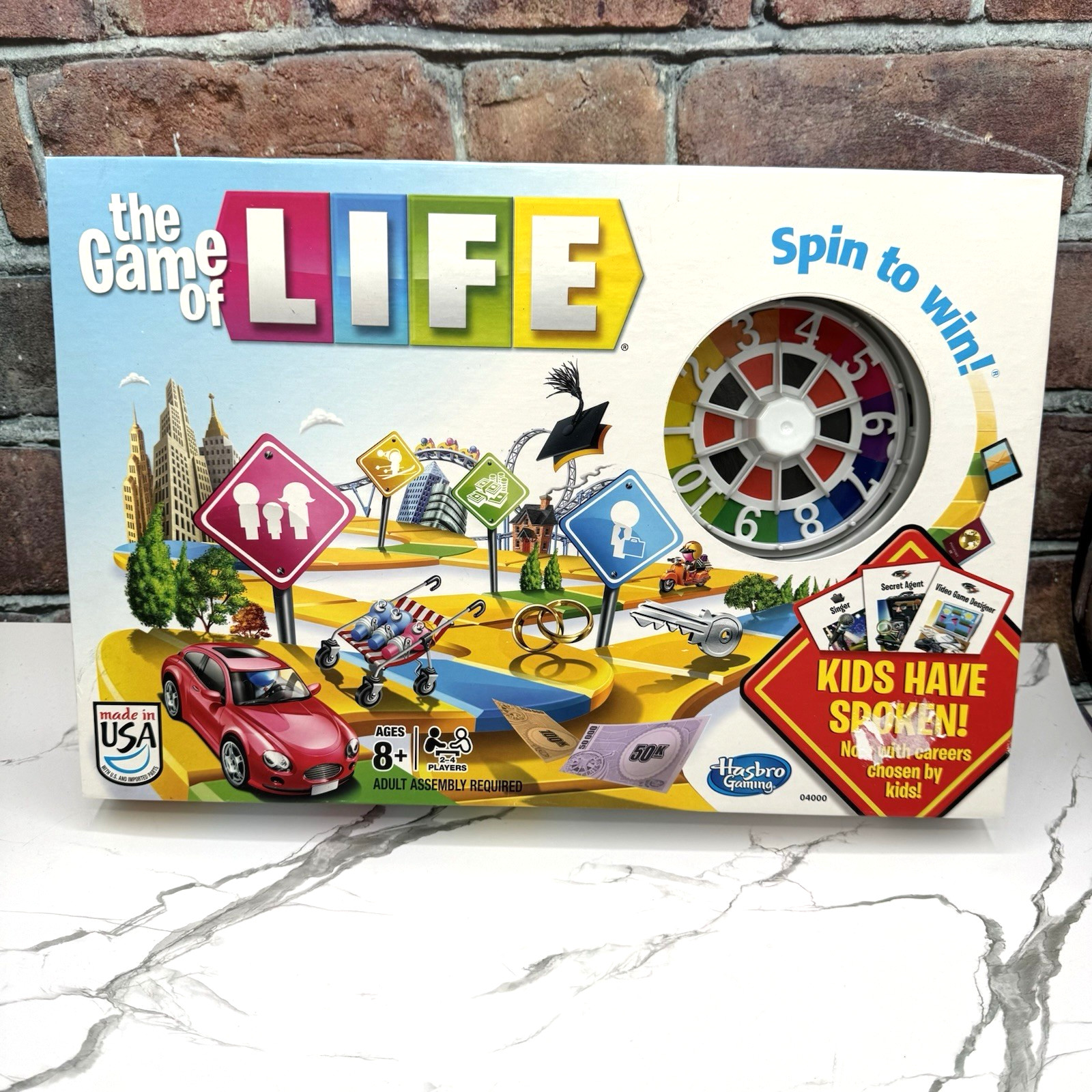 The Game Of Life 04000 Board Family Hasbro Gaming 2-4 Players 2014 Open Box