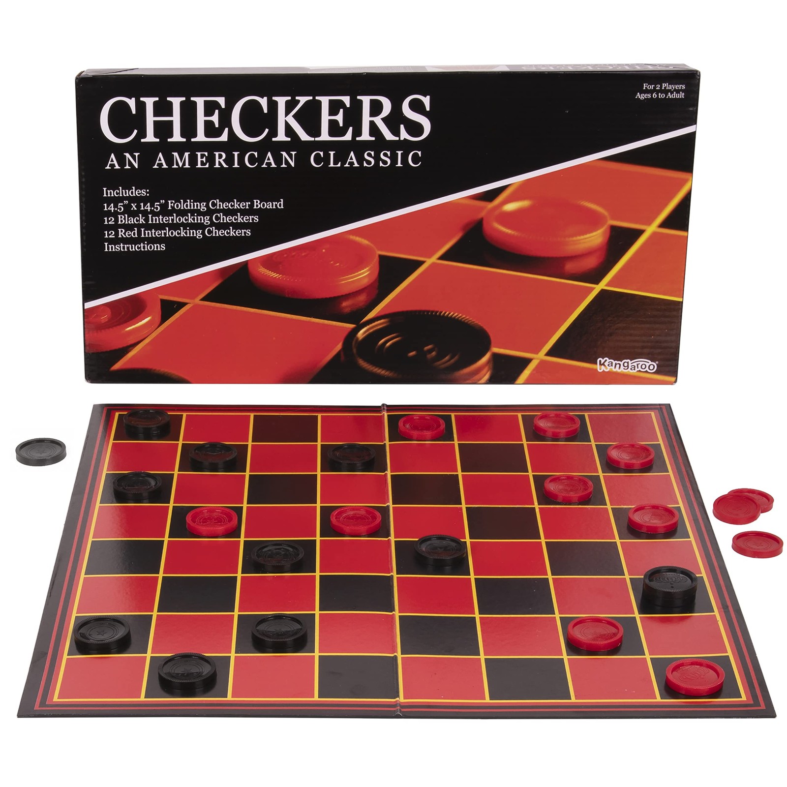 – Multiplayers Strategy Checker Board Game for Kids Adults – Portable Educat…