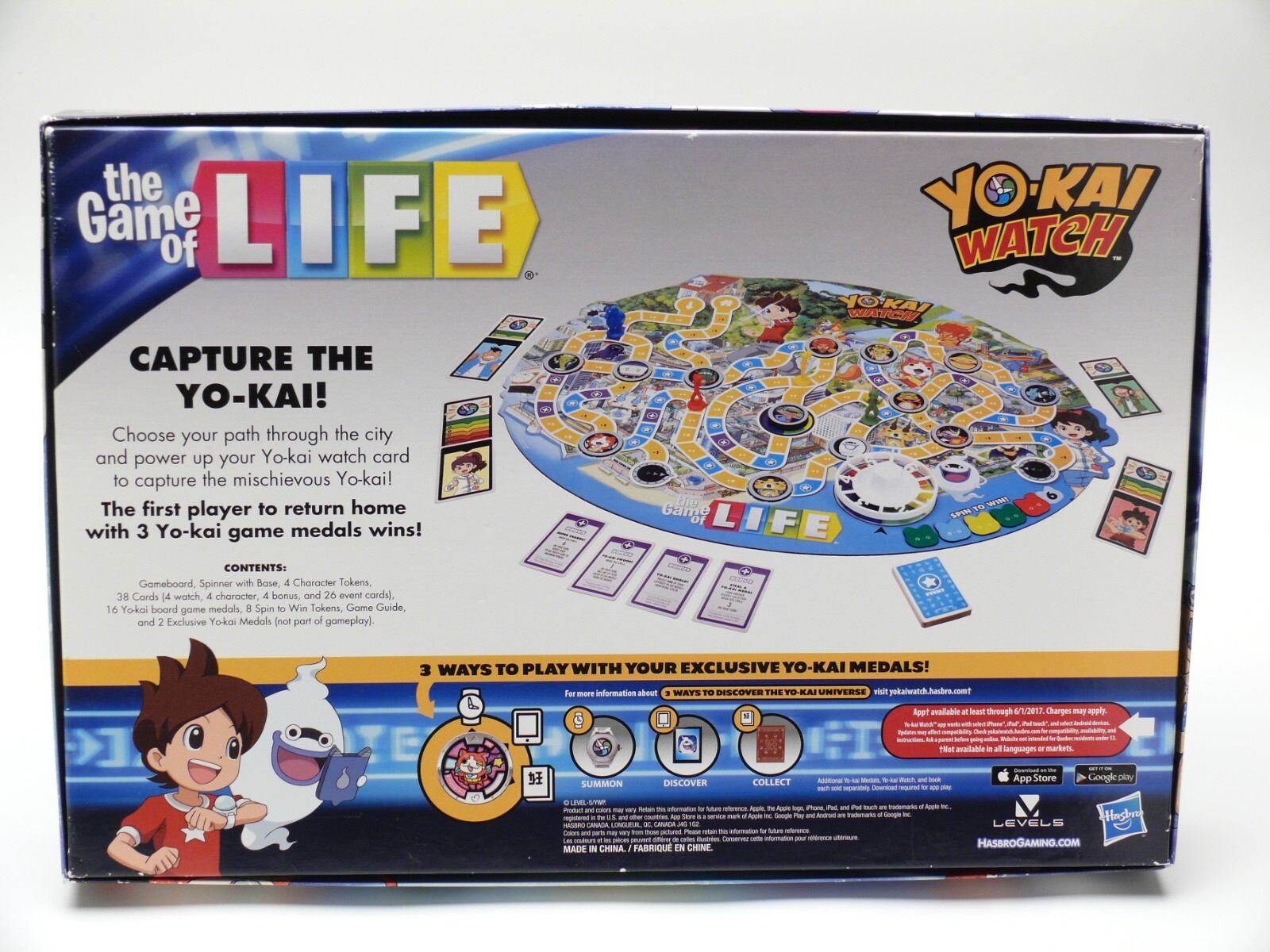 The Game of Life Yo-kai Yokai Watch Edition Board Game Hasbro 97% W/ Instruction