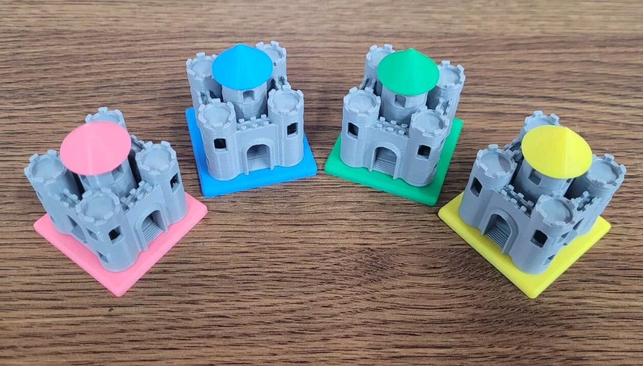 Kingdomino Castles Upgrade- 3d Printed – ANY COLOR