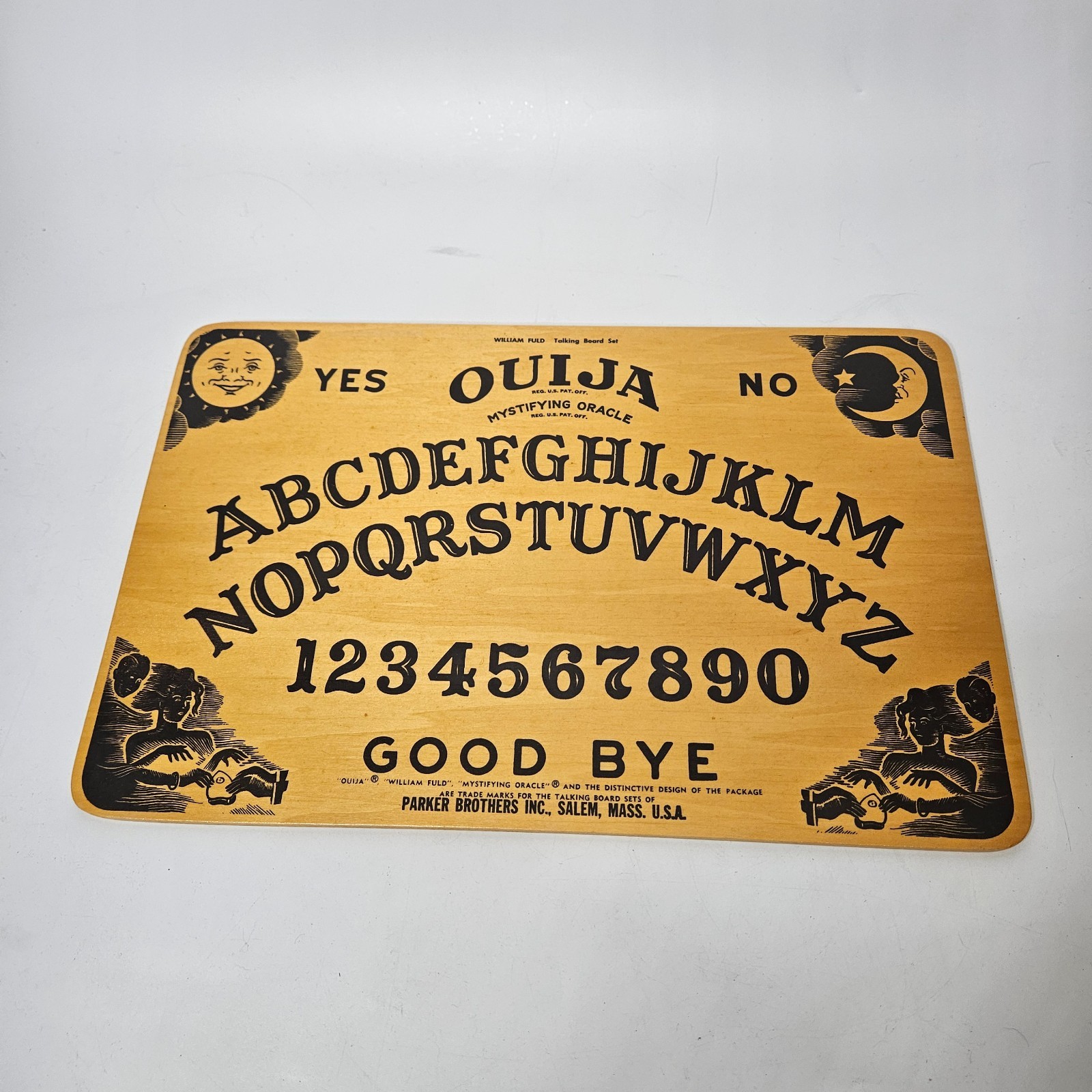 1967 Ouija Board Parker Brothers No.602 William Fuld Wooden Deluxe Edition Rare