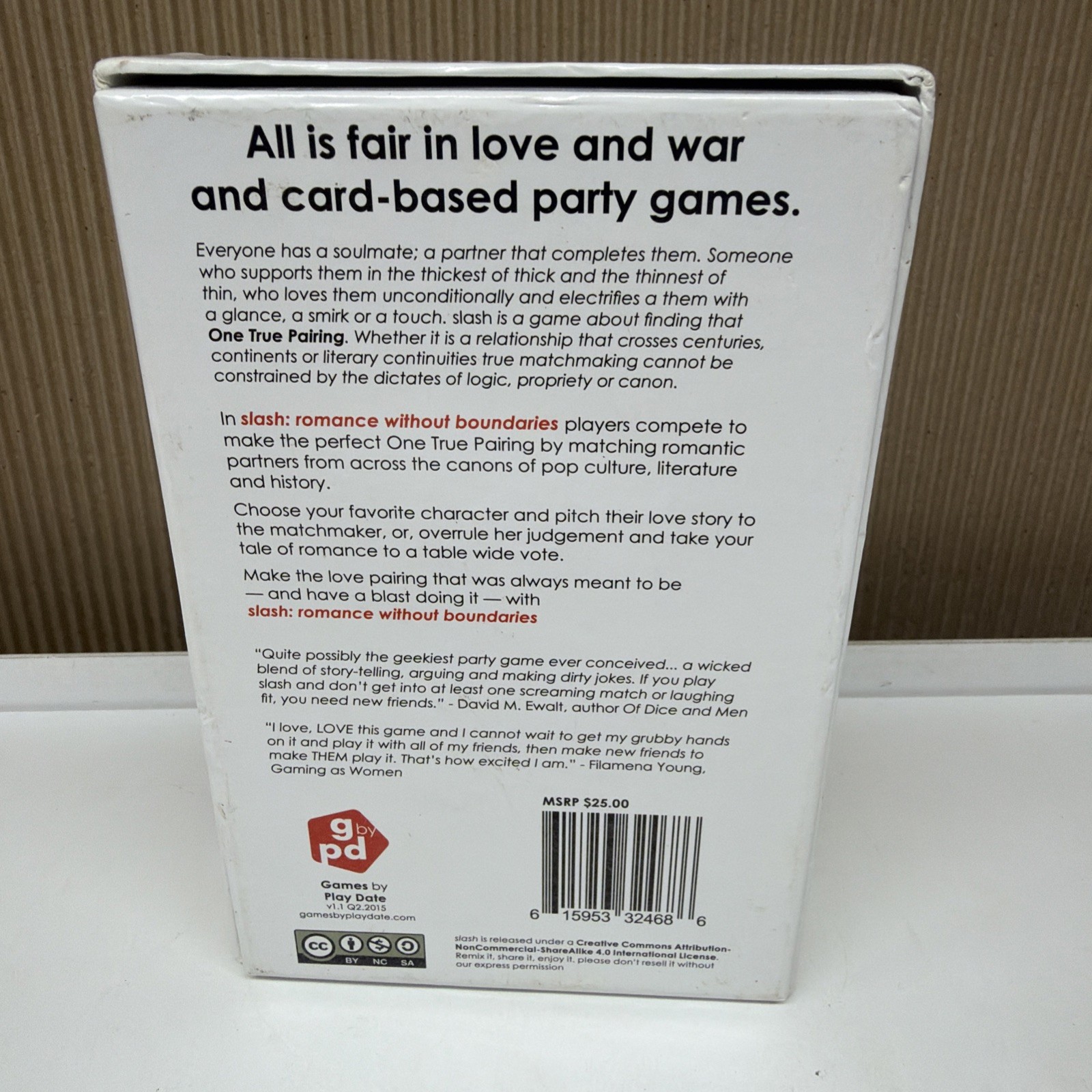 Slash: Romance Without Boundaries Party Card Game RARE OOP Board 3+ Players