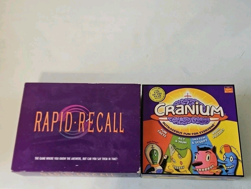 Party Game Lot Out Of Context Four Real Tribond Rapid Recall Cranium