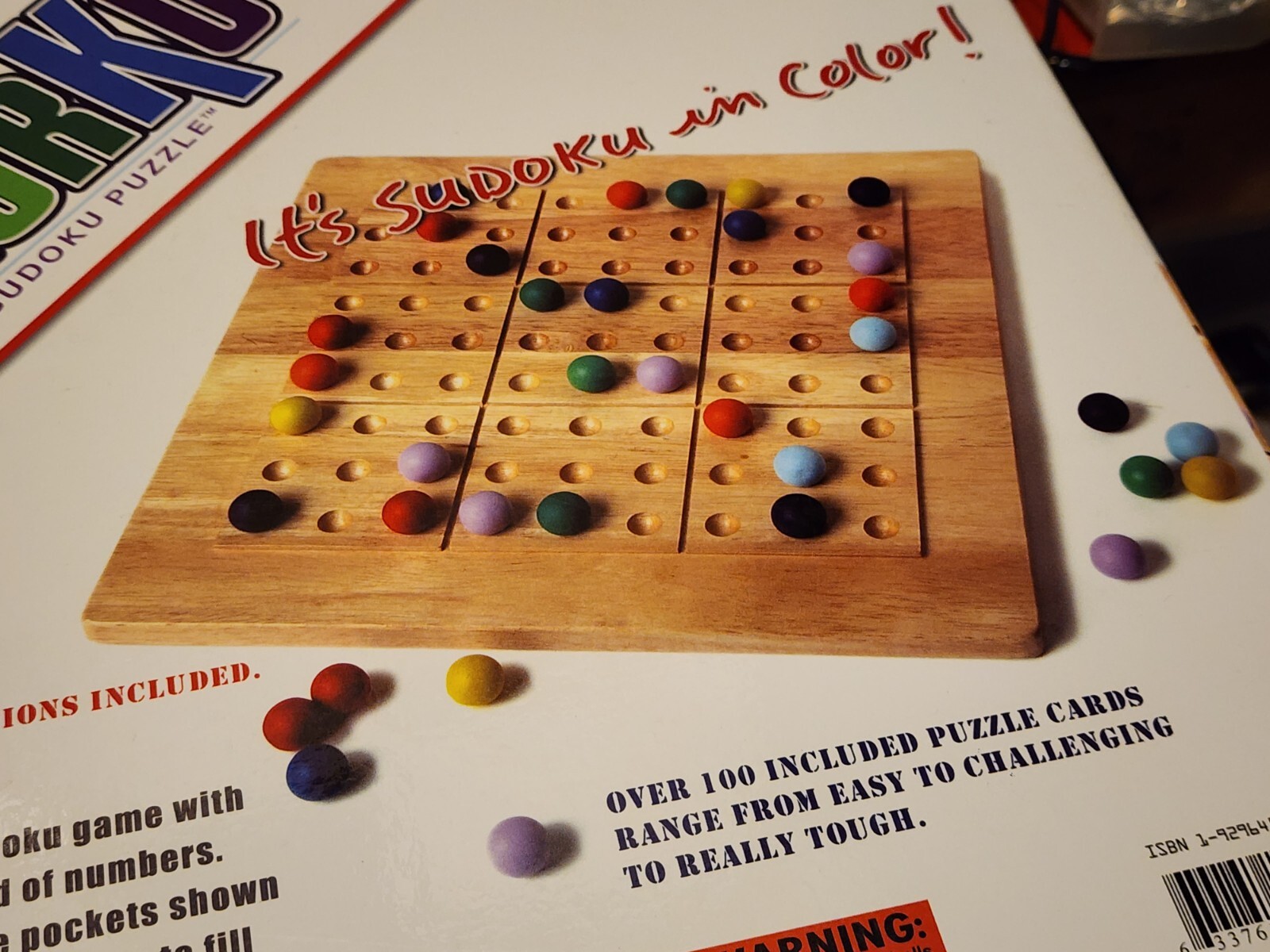 COLORKU Color Sudoku Puzzle Wooden Board Game Set with Puzzle Cards – Complete