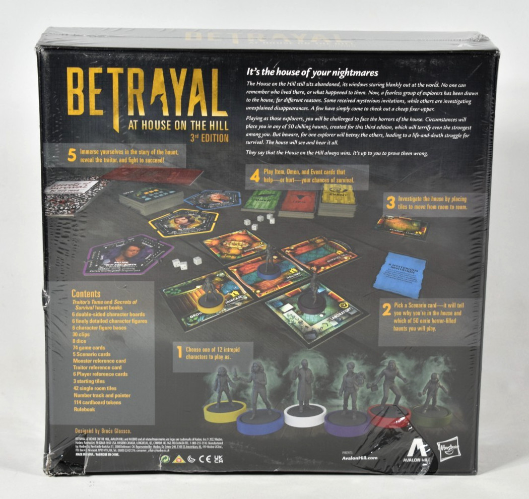 Betrayal at the House on the Hill Board Game 3rd Edition DAMAGED BOX Avalon Hill