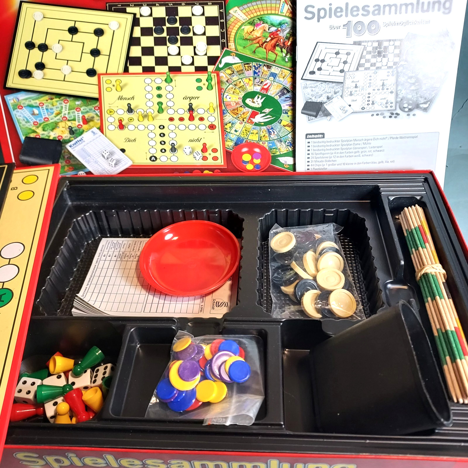 Vintage Spielesammlung Game Box Complete Multiple Games Schmidt New Unused 1972