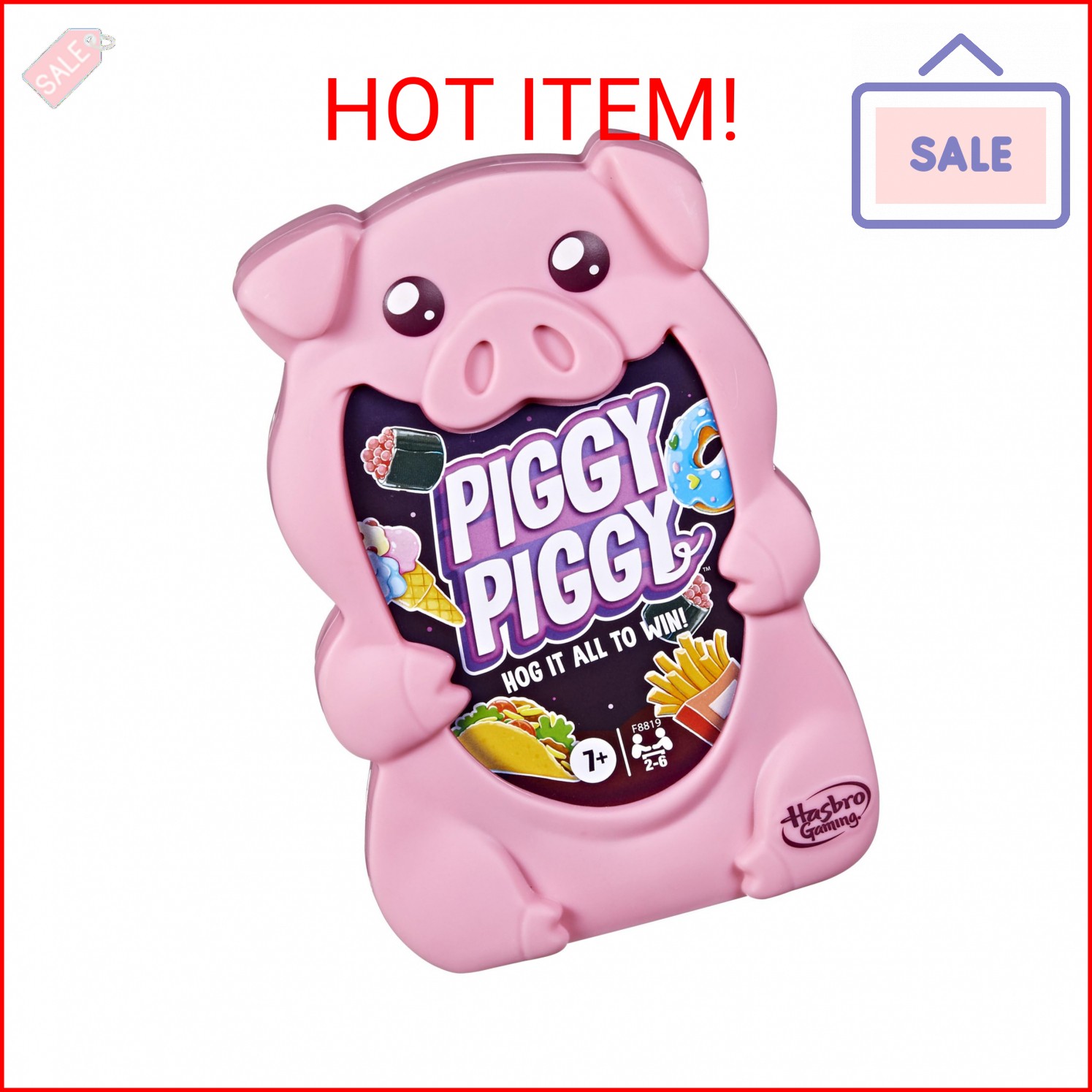 Hasbro Gaming Piggy Piggy Card Game | Family Games for Kids, Teens, and Adults |