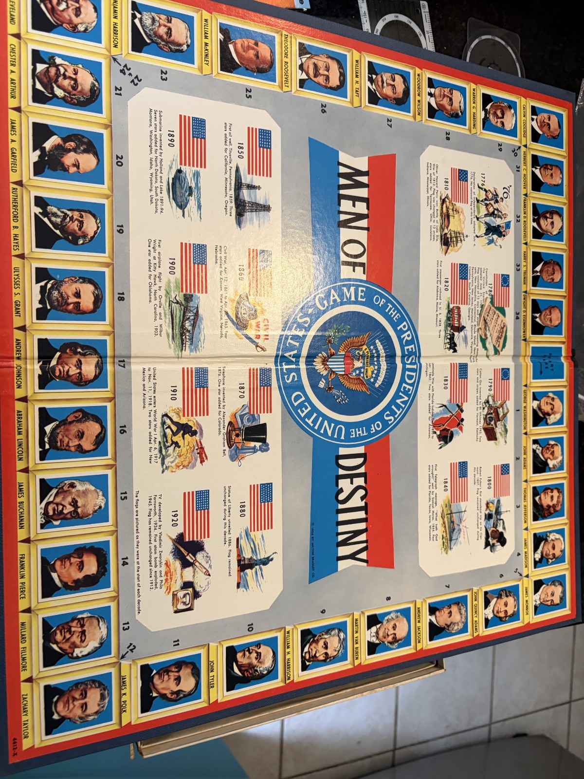 Men of Destiny Presidents of the United States Game Milton Bradley 1956