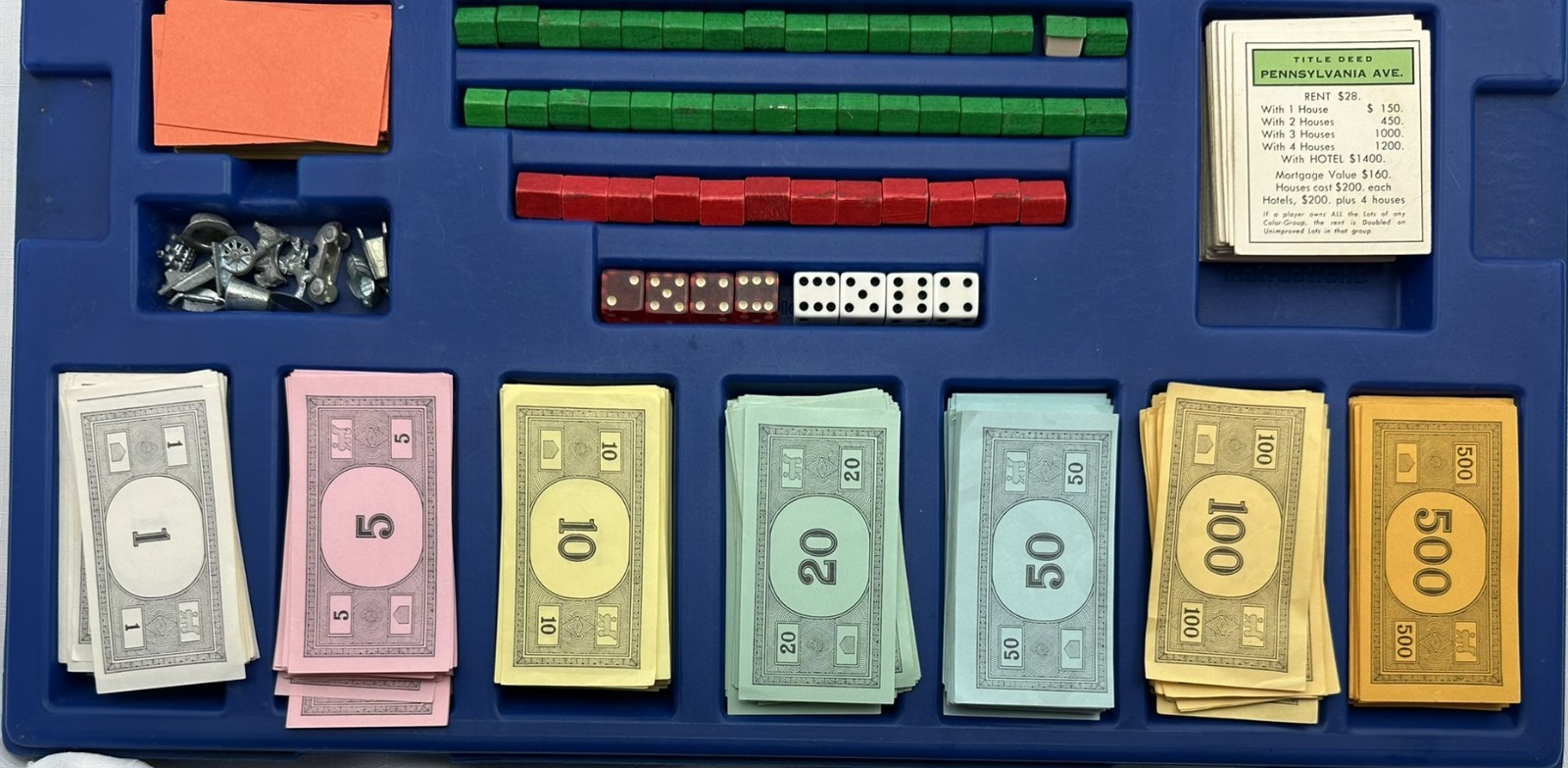 1961 Monopoly Game Hard Travel Case by Parker Brothers Complete Great Condition
