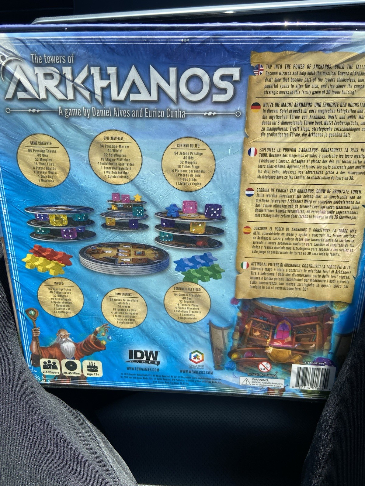 THE TOWERS OF ARKHANOS BOARD GAME IDW English 2019 NEW