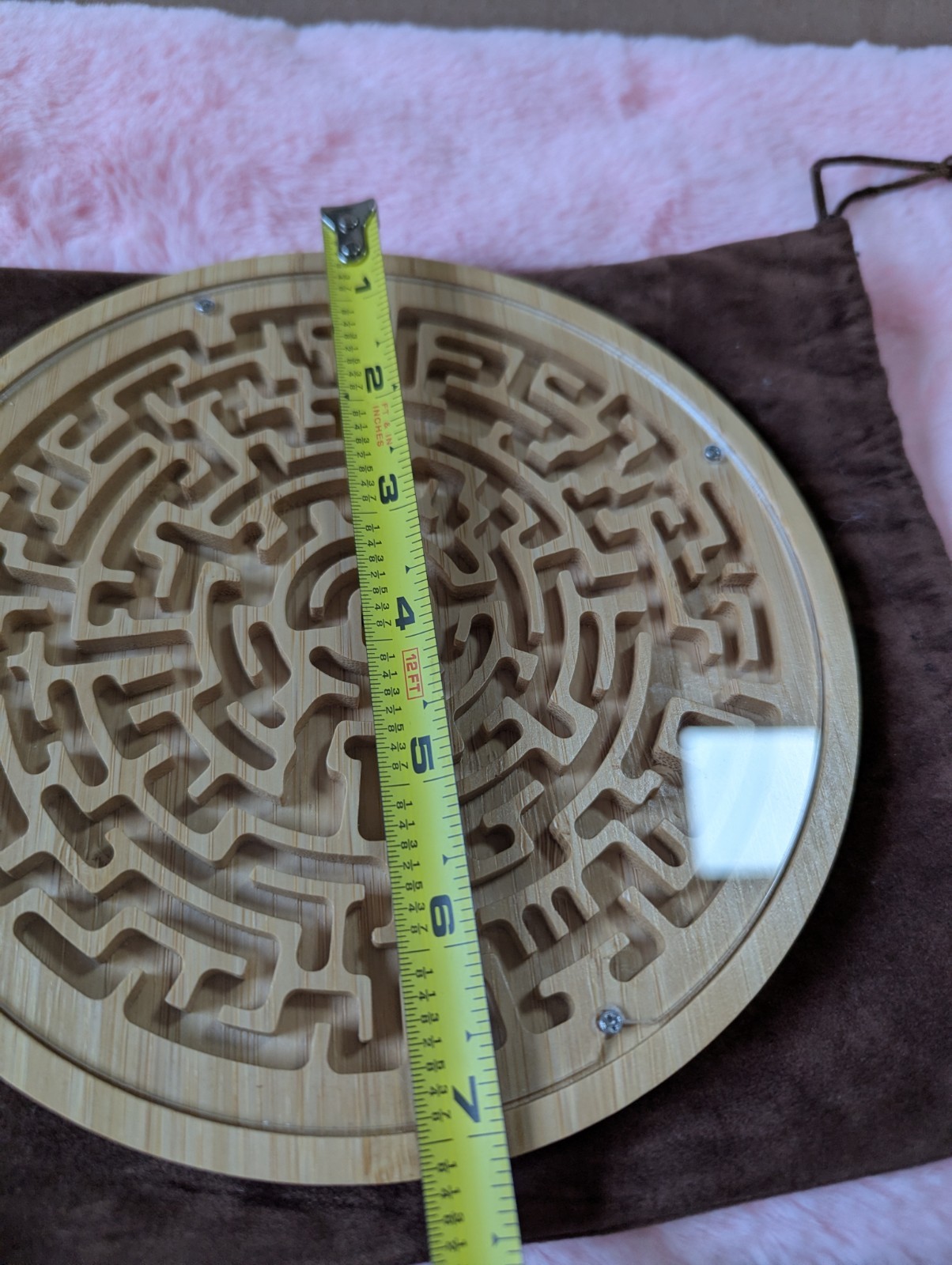 Round Wooden Labyrinth Board Game – Marble Maze for Education and Fun For All