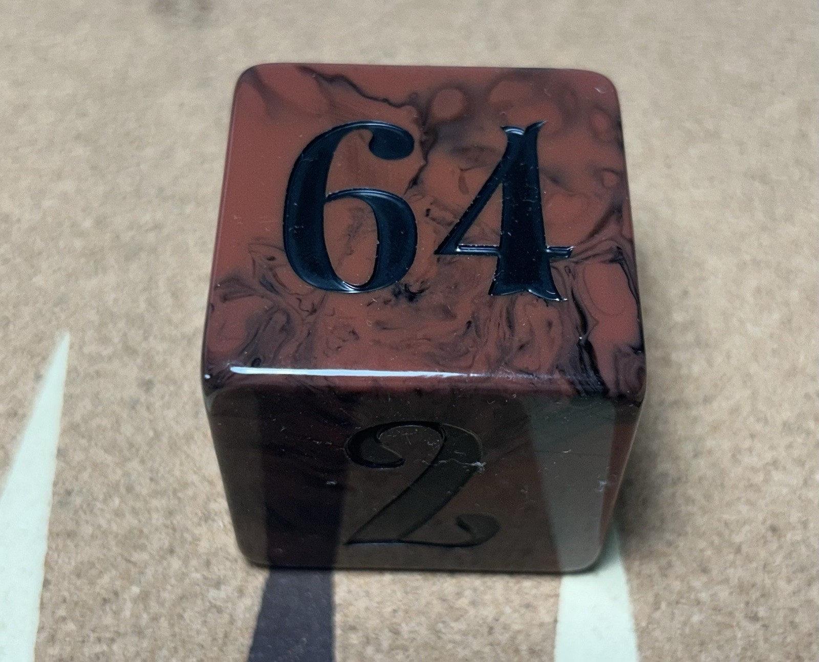 Large Gothic 1.5” Backgammon Doubling Cube
