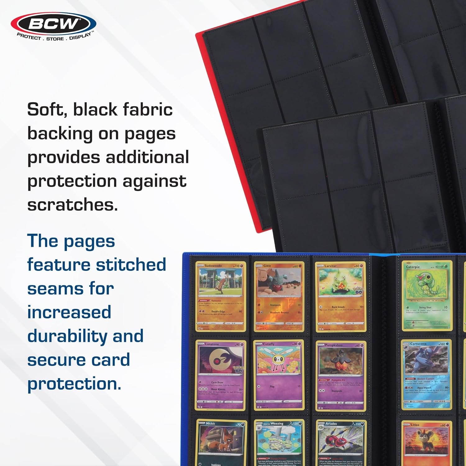 BCW Basics Folio 9-Pocket Card Album – Black | Archival 12×12 inches,