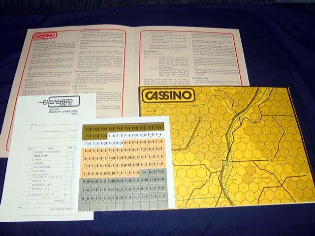 Excalibre Games 1977 – CASSINO game – Panzer Battles & Sieges Series (UNPUNCHED)