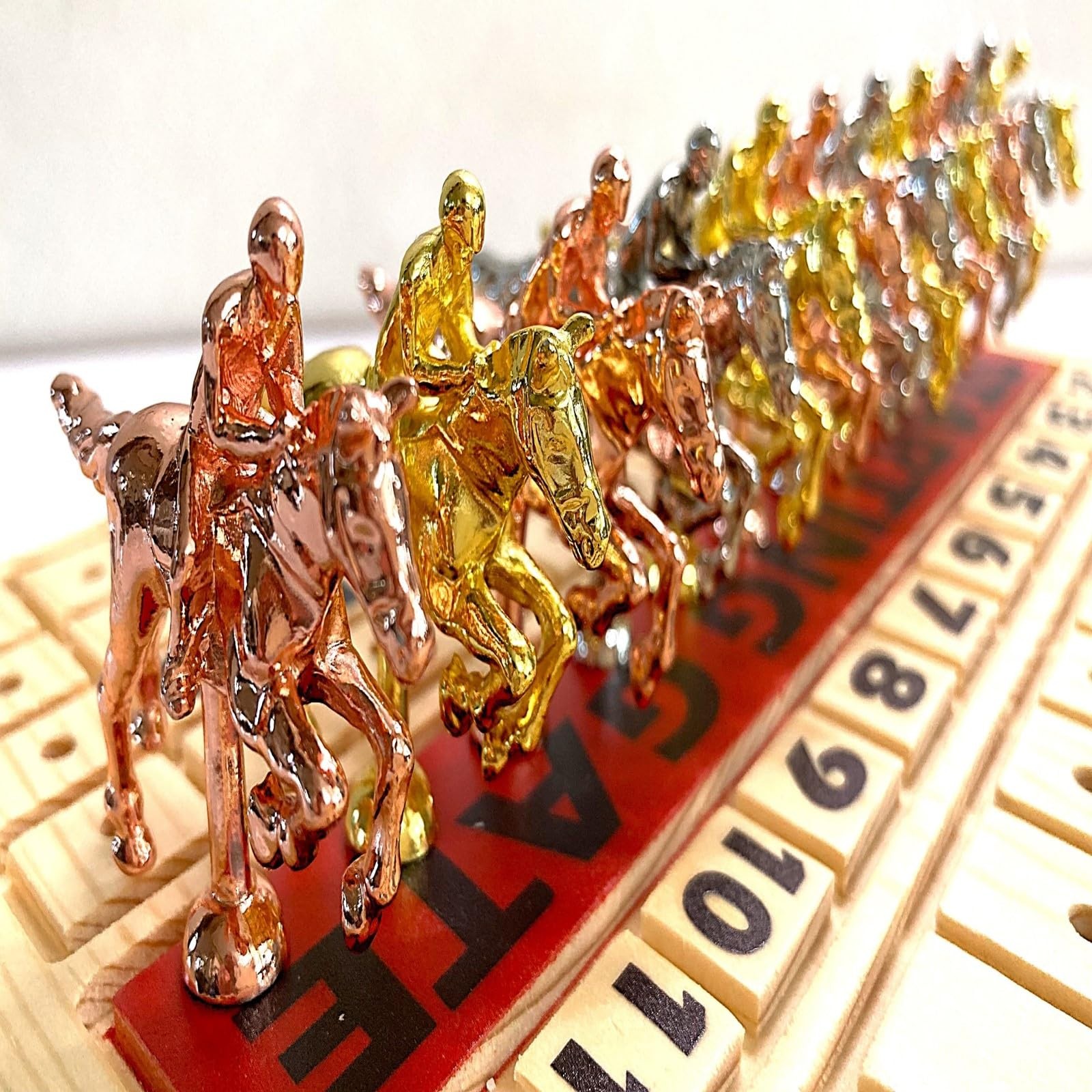 Racing Game for Adults With 11 Luxurious Metal Horses (Silver, Black, Rose Go…