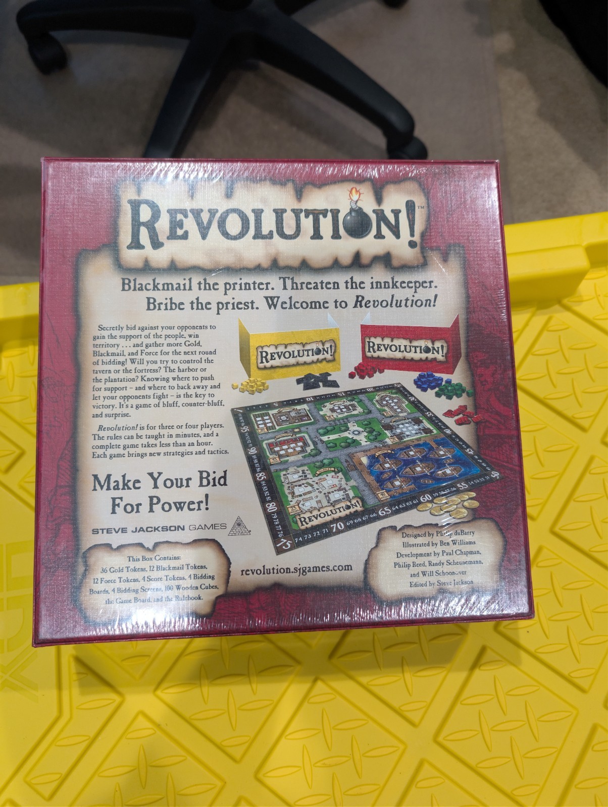 Revolution! Board Game Steve Jackson Complete – First Edition – Sealed