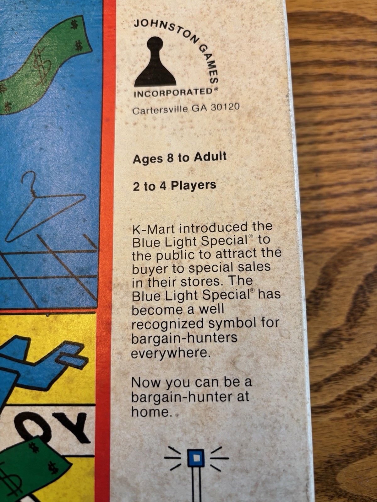VINTAGE RARE 1986 BLUE LIGHT SPECIAL K-MART BOARD GAME USA Johnston Games GUC