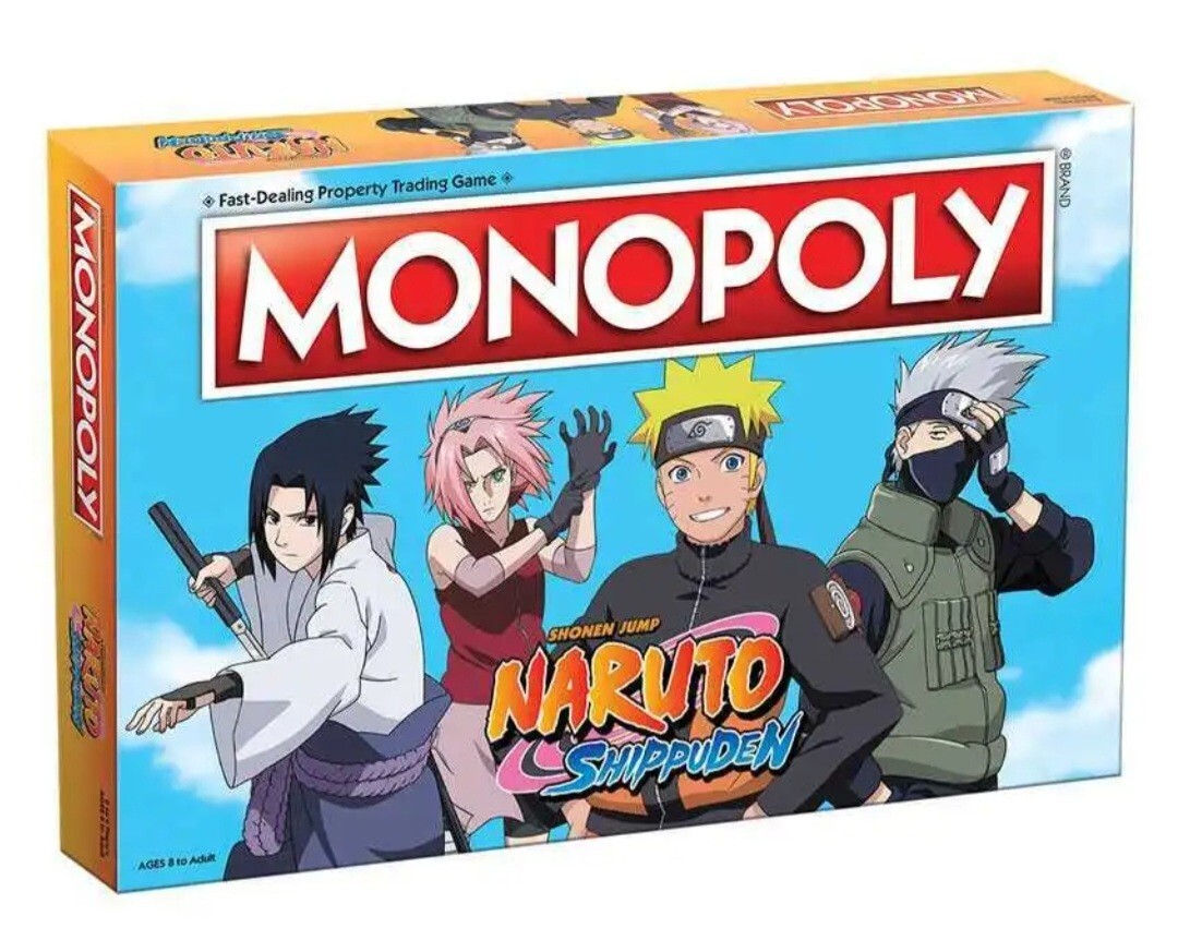 Naruto Shippuden MONOPOLY® Age 8+ 2-6 Players 60+ minutes New 2021