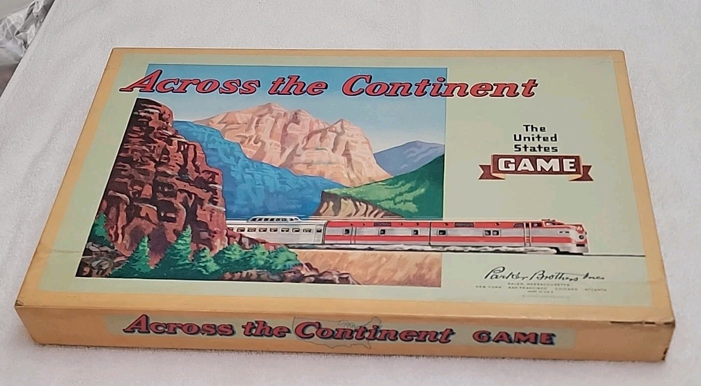 Across the Continent The United States Game by Parker Brothers 1952 Locomotive