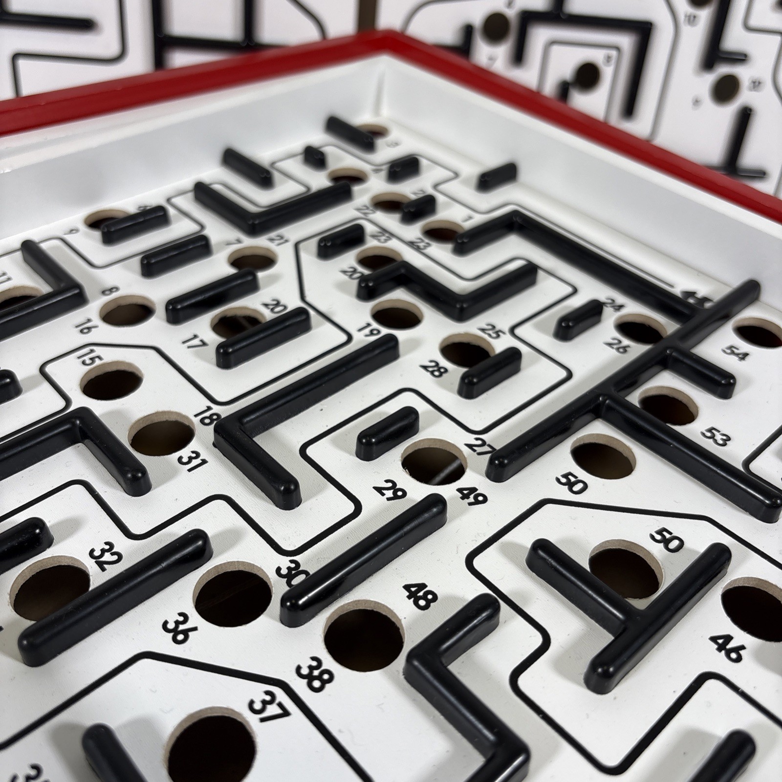 Brio Labyrinth Game Tilt Maze Red Wooden #34020 2006 – No Steel Balls – 3-Board