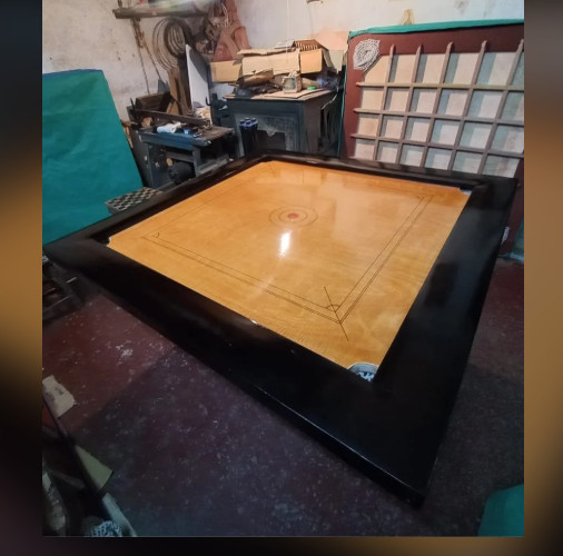 35 inch Cut Pocket Carrom board waterproof Wooden & Play Professional full Size