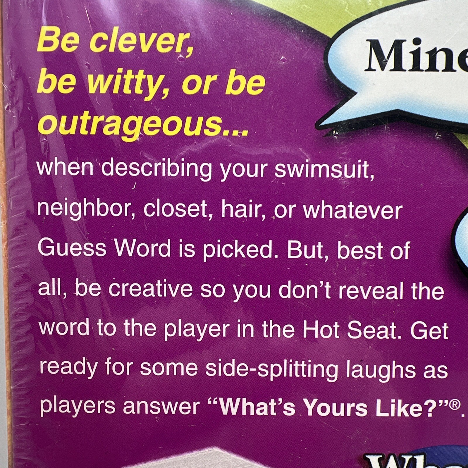 WHAT’S YOURS LIKE? Party Game By Patch Products Family Fun Hilarious Clever