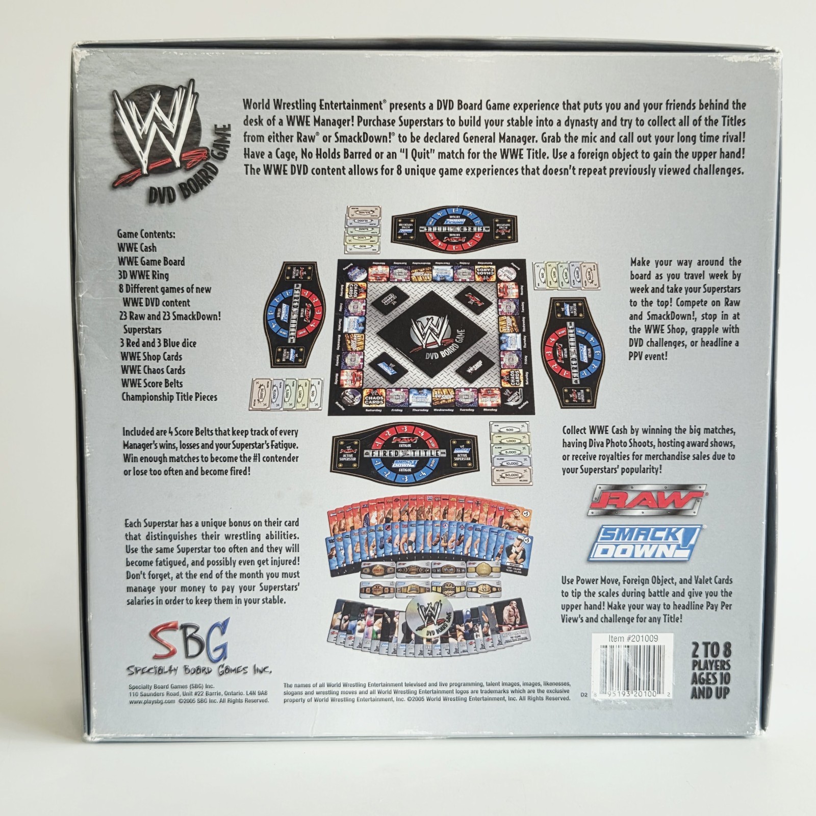 WWE World Wrestling DVD Board Game Raw Smackdown 2005 – Excellent & Complete!