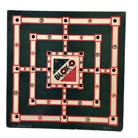 BLOX-O Peg Board Game By Lubbers & Bell From 1923 As Is