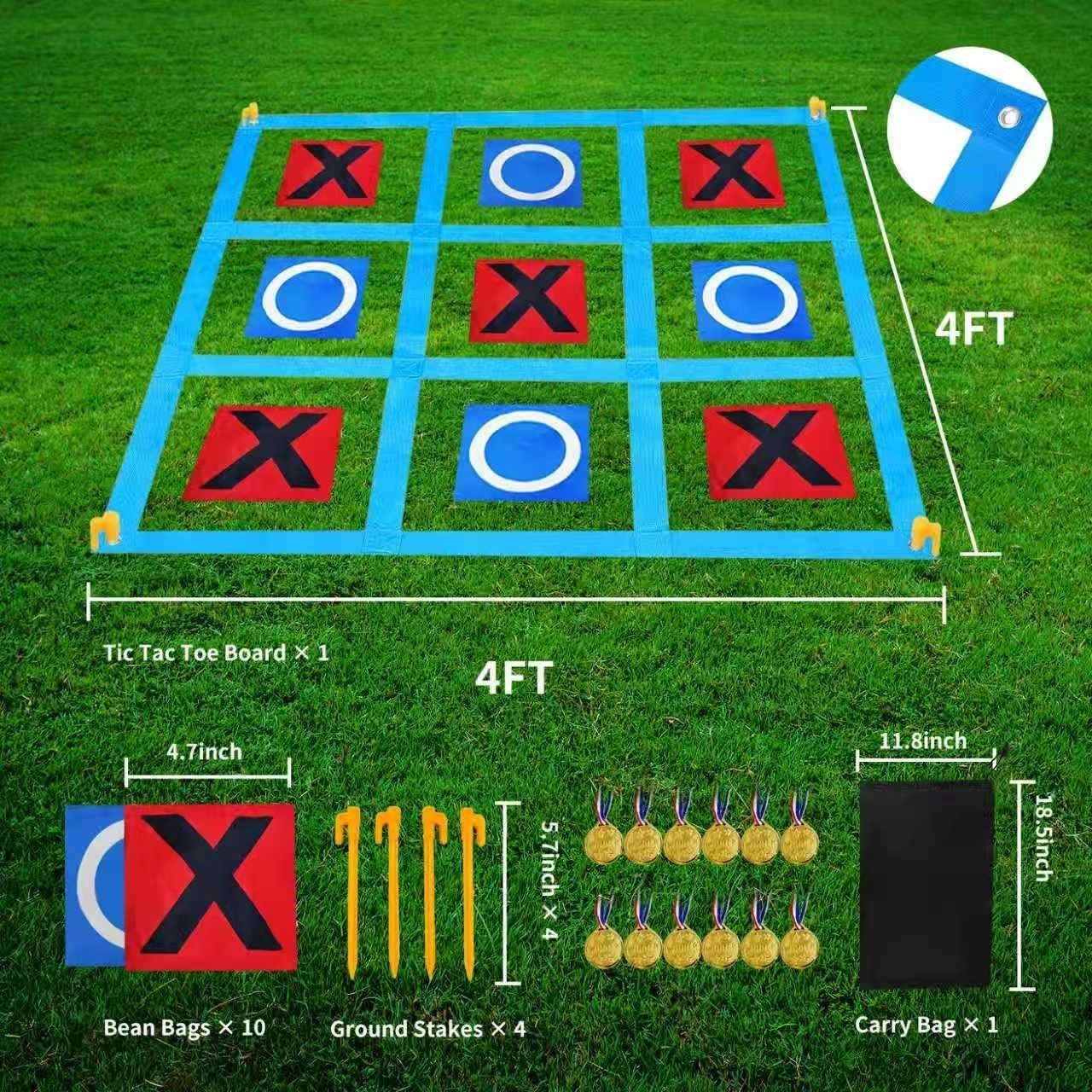 Giant Outdoor Tic Tac Toe Game for Kids Adults Lawn Yard Carnival Playground