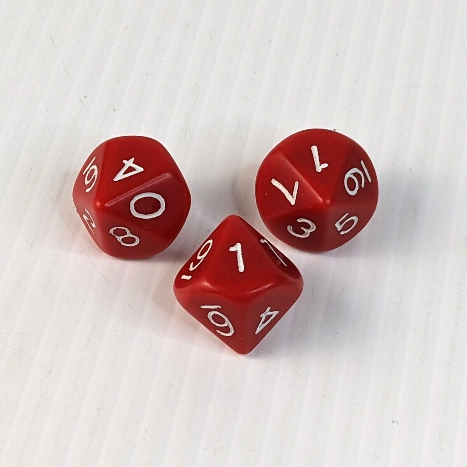 1989 TSR Red Storm Rising 3 Replacement Dice Die Red D10 ONLY Pieces Parts