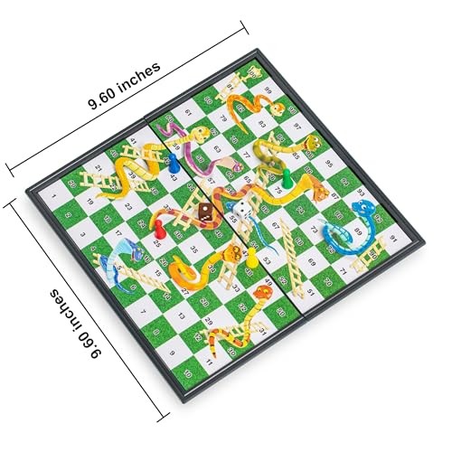 Magnetic Snakes and Ladders Board Game Set – 9.6 Inches