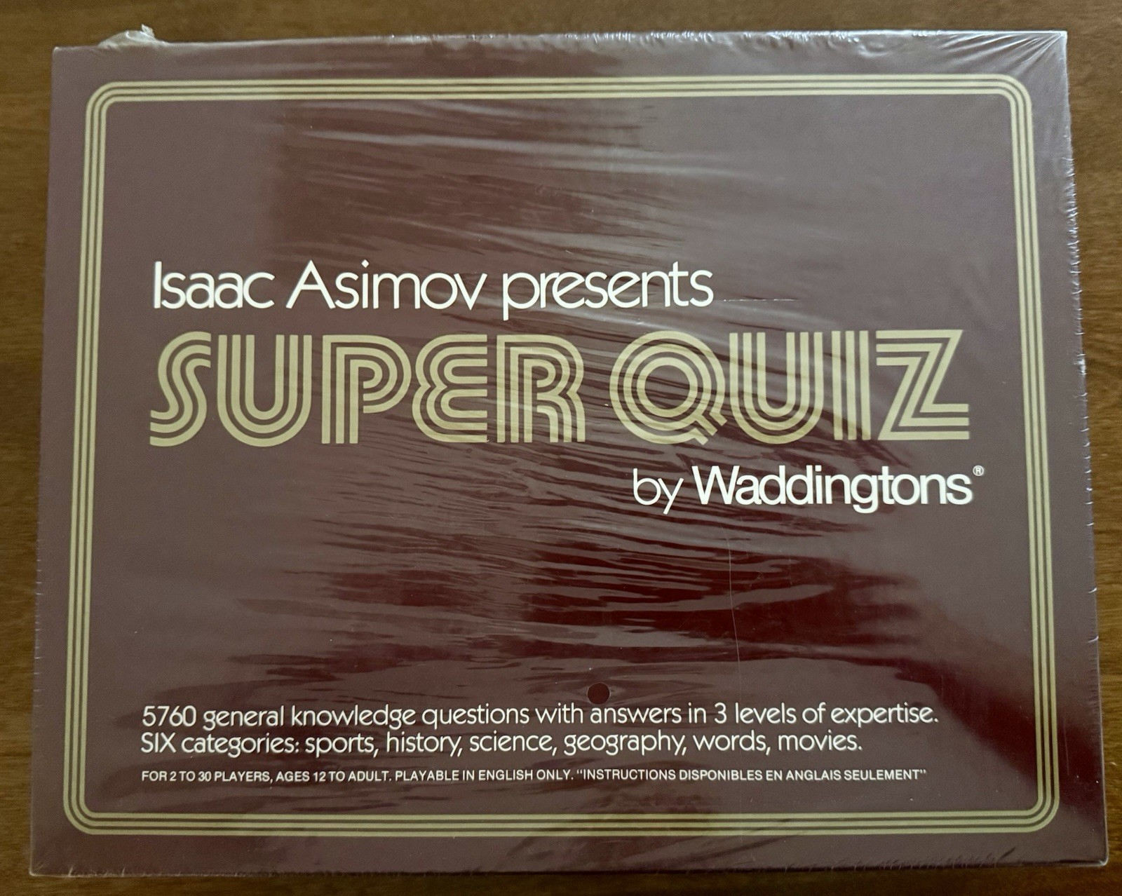 Isaac ASIMOV Super QUIZ by Waddingtons New and Sealed