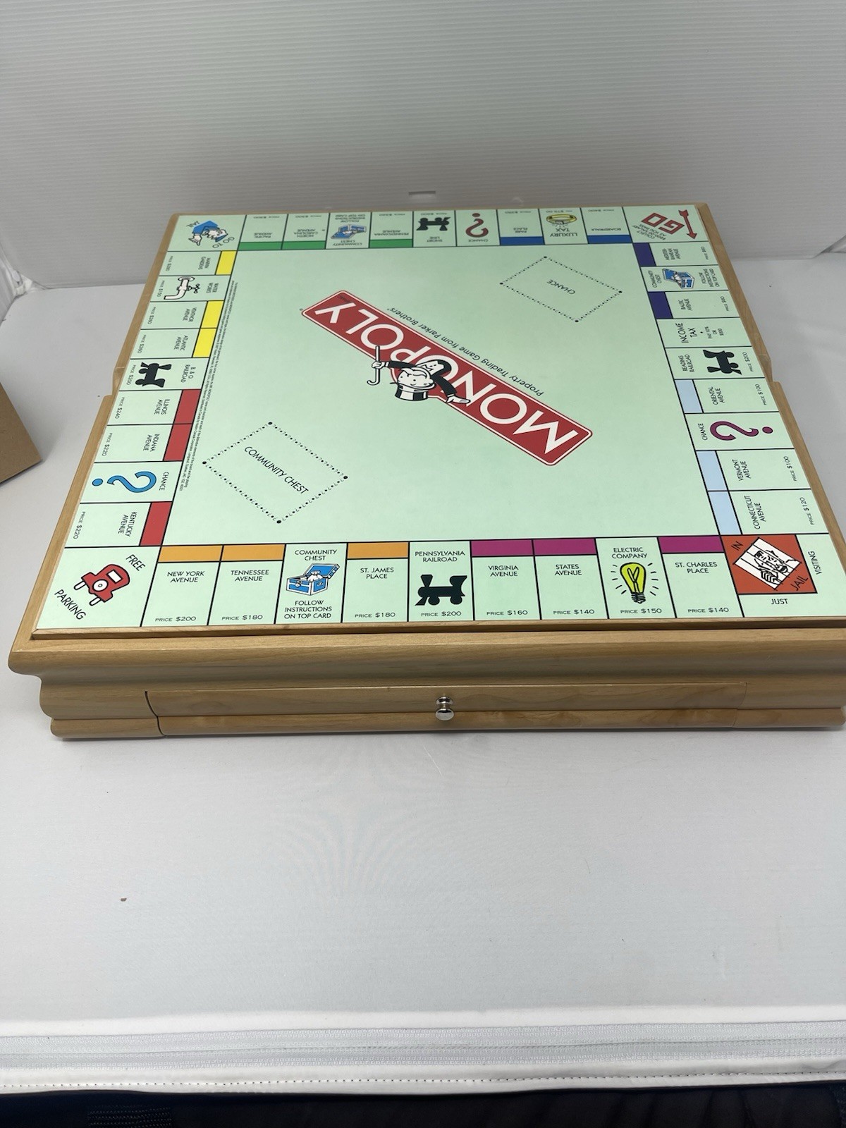 Monopoly & Clue + 6 Classic Games In Wood Cabinet Complete GREAT CONDITION!!