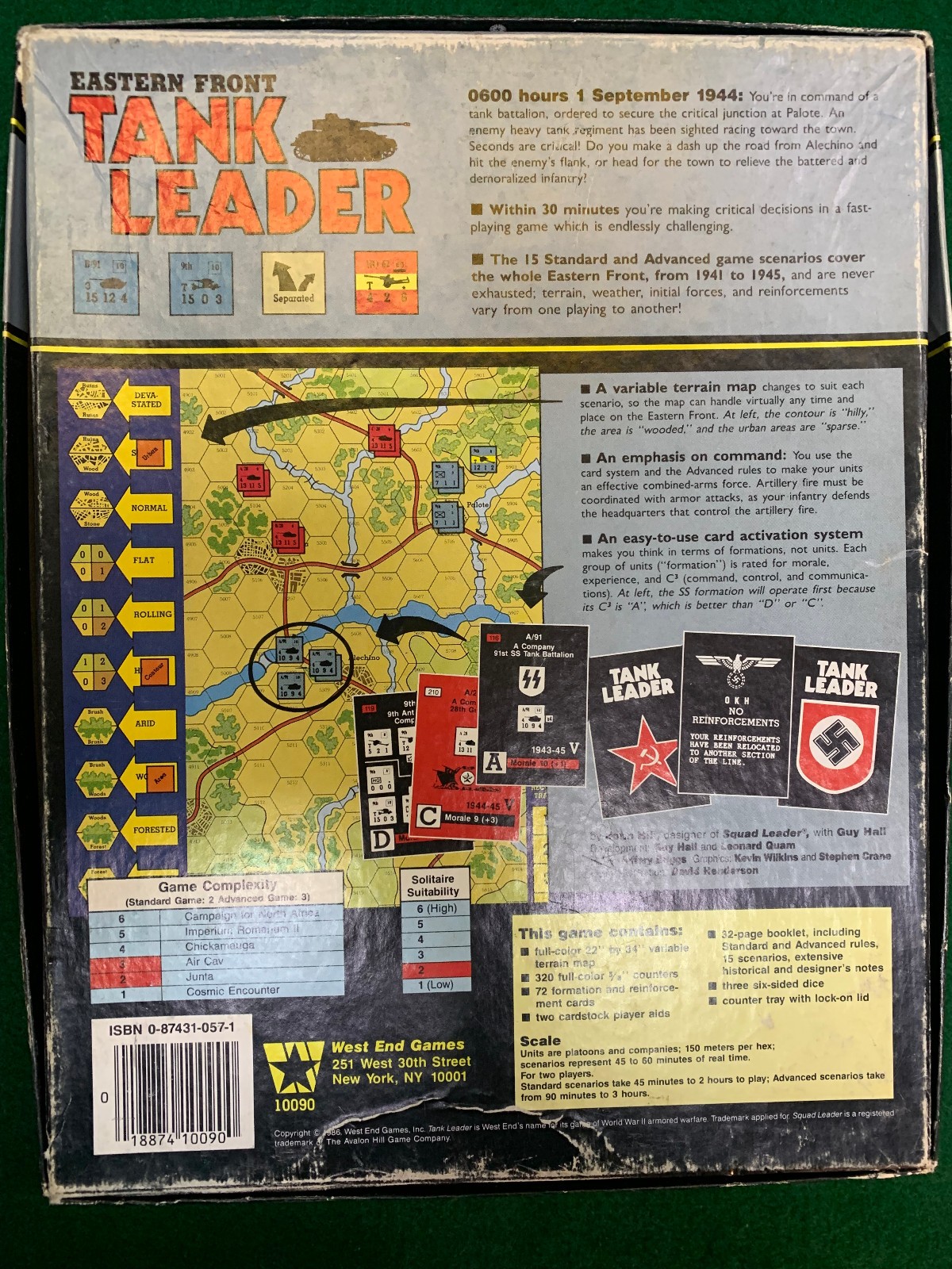 Eastern Front Tank Leader West End Games 1986 Complete!