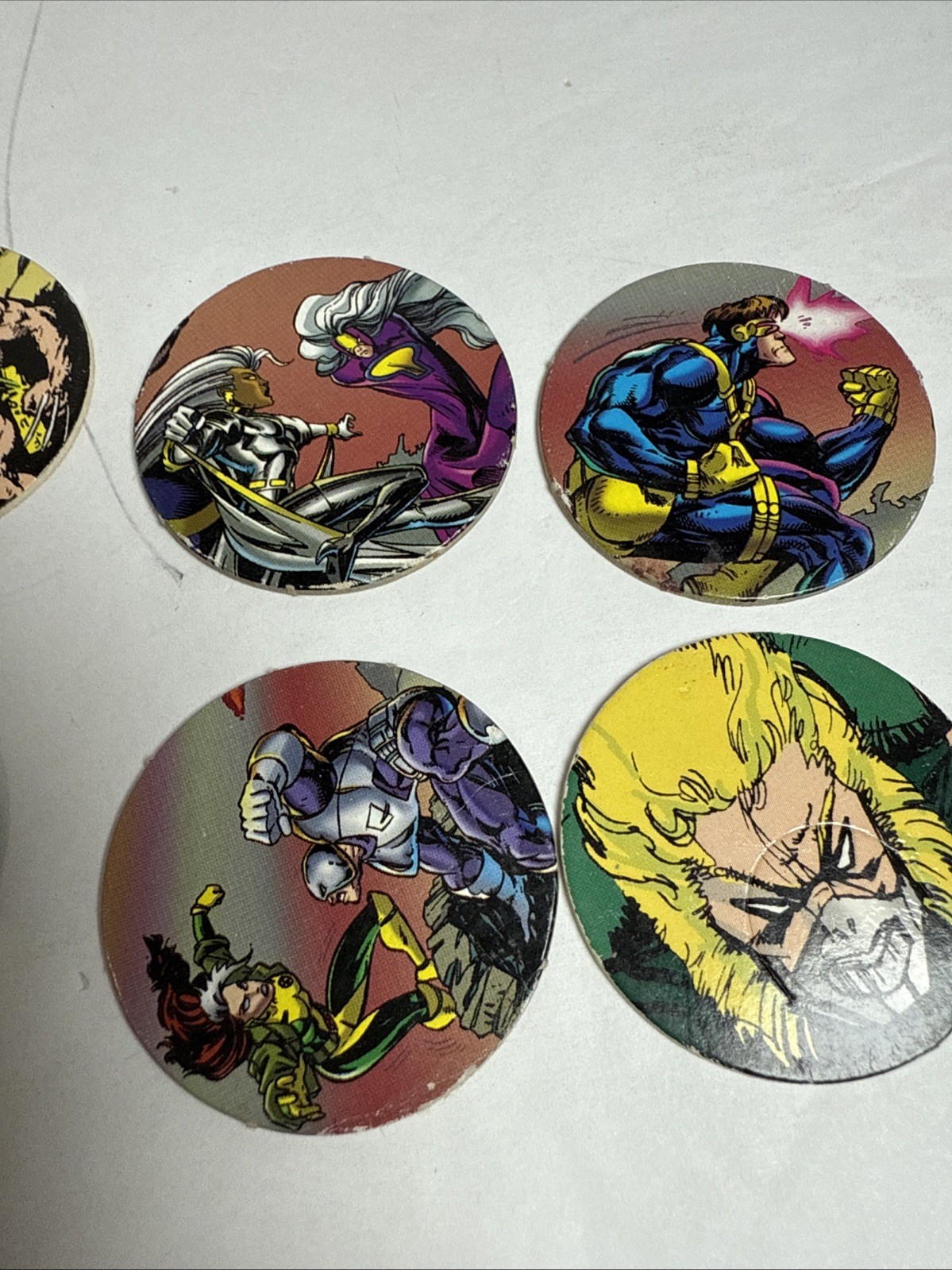 POGS Lot of 8 – 1994 X-MEN Series Vintage Collectible Pogs