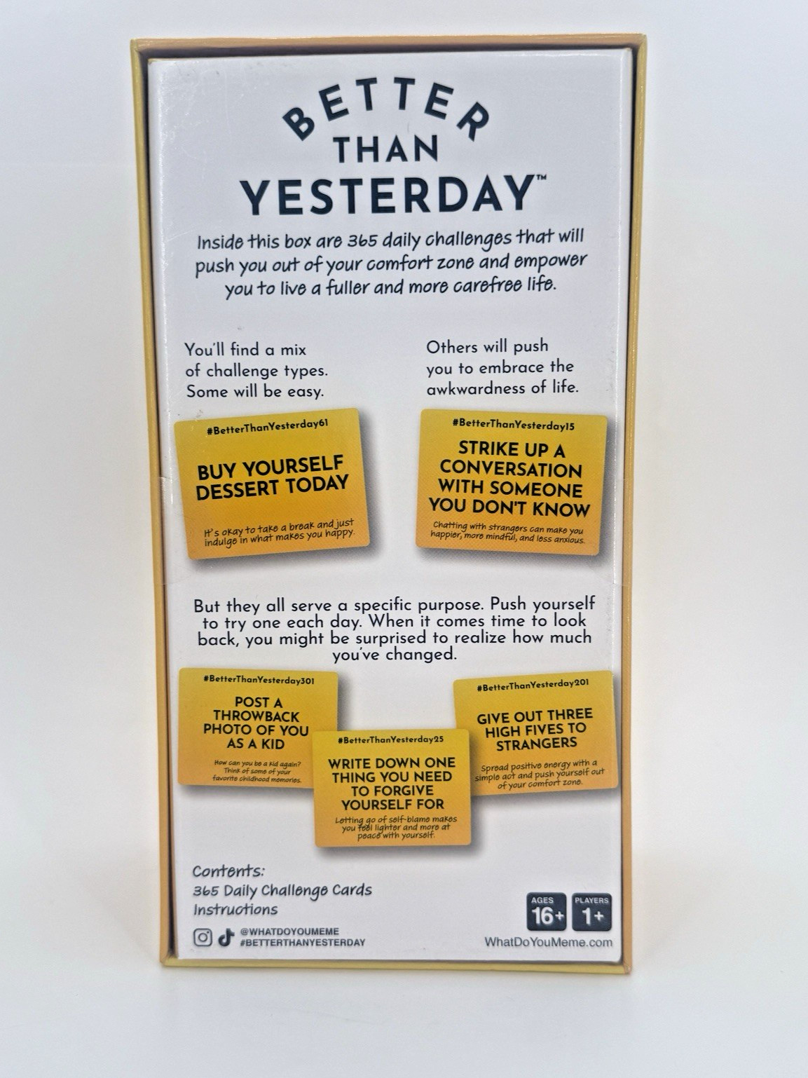 Better Than Yesterday 365 Daily Challenges Life Fulfilling Game Adventure NEW