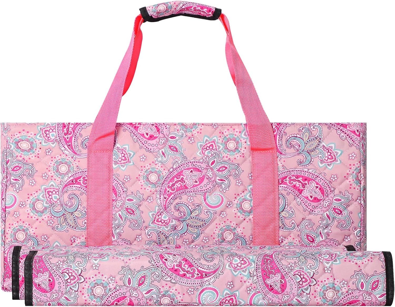 Elegant Pink Printed Mahjong Bag with Two Wrappers – Perfect for Travel