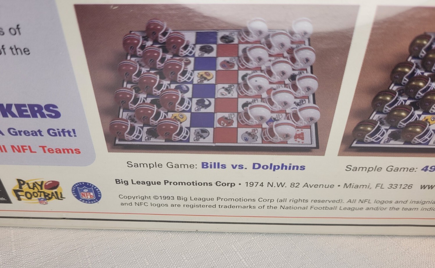 Vintage NFL Checkers Game Patriots Vs Dolphins Complete 1993 Liscenced Product
