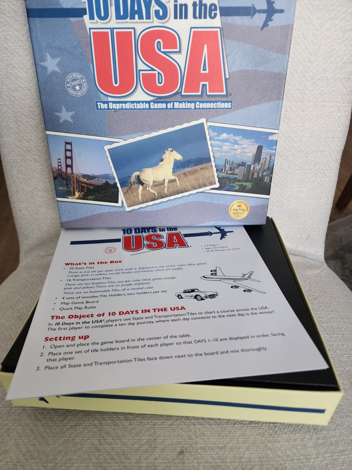 Out of the Box Boardgame 10 Days in the USA (Early Ed) Box EX