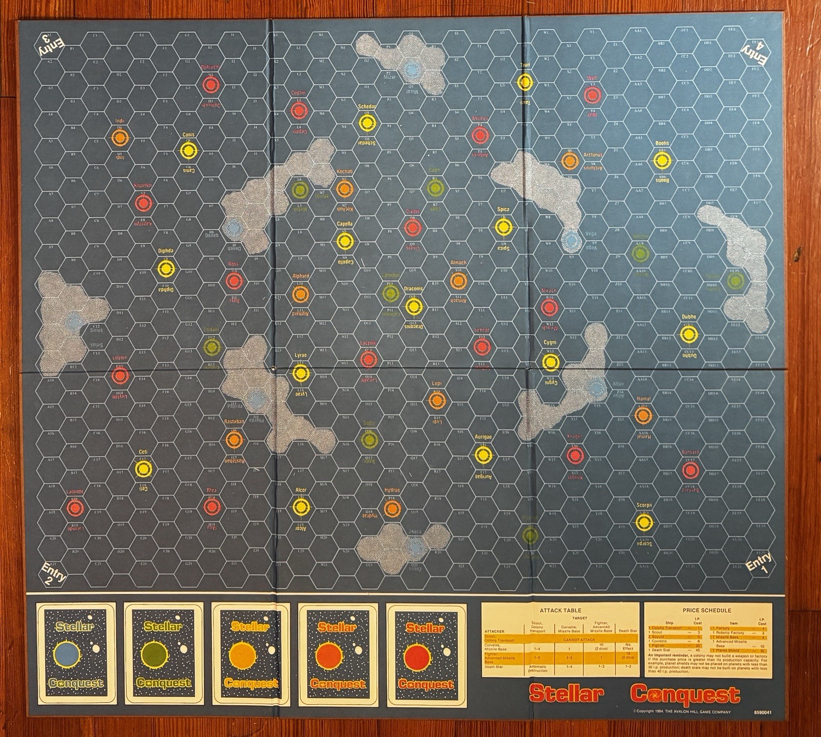 Vtg Avalon Hill Games Stellar Conquest 1984 Complete Unpunched Excellent Sci Fi