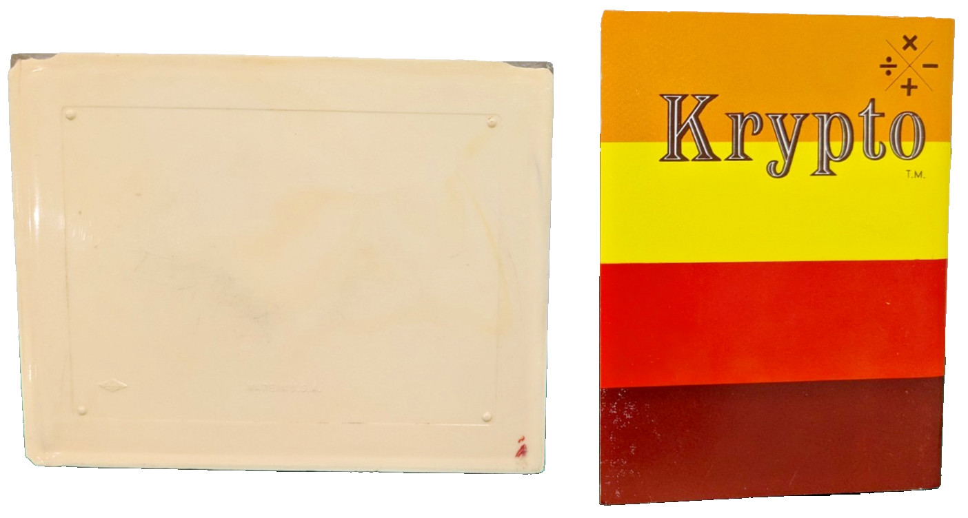 Vintage Krypto “The Thinking Fun Card Game” 100% Complete with Manual Case Timer