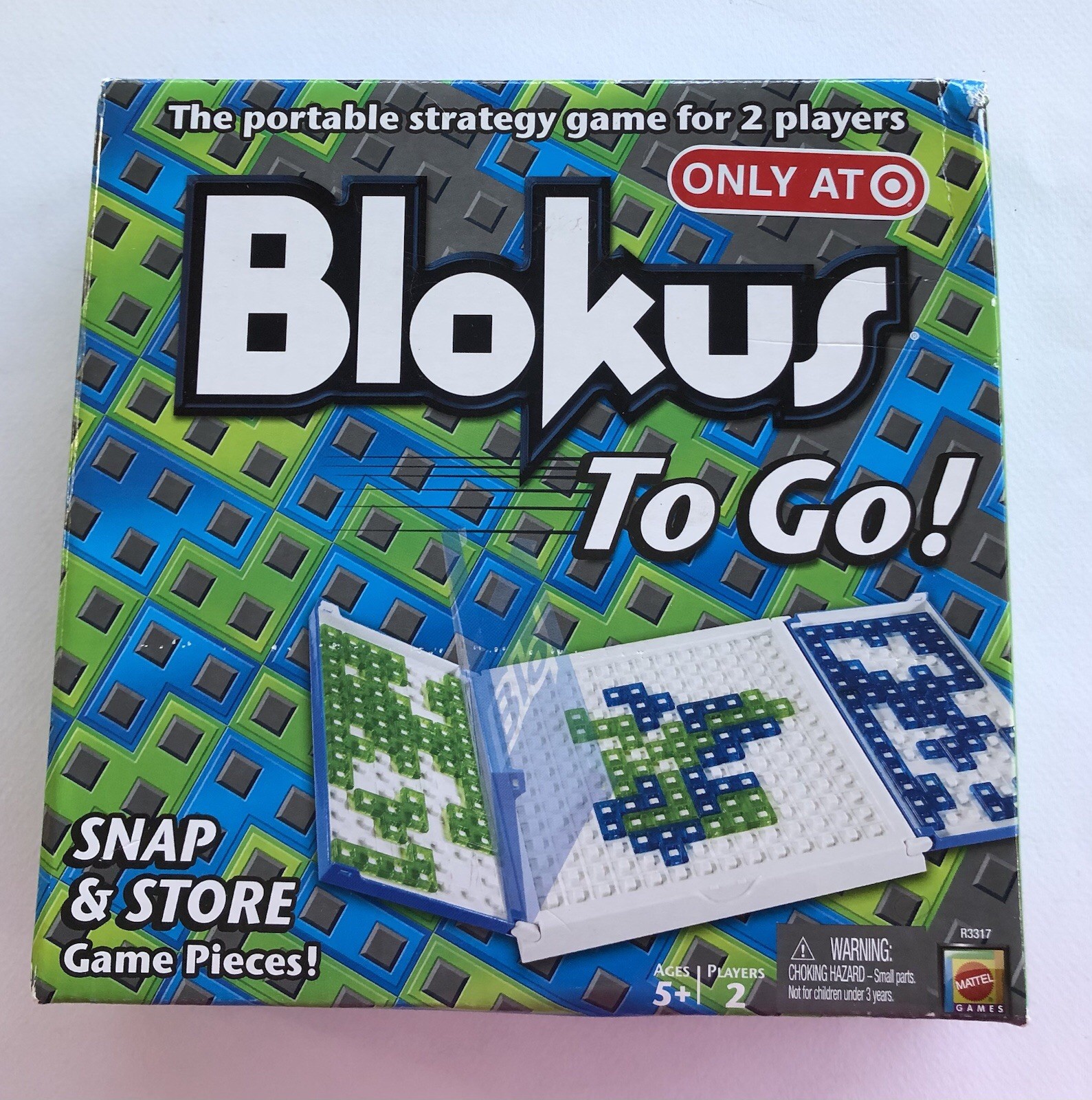Blokus To Go! For 2 Players COMPLETE Mattel 2009 Storage Trays Travel Strategy