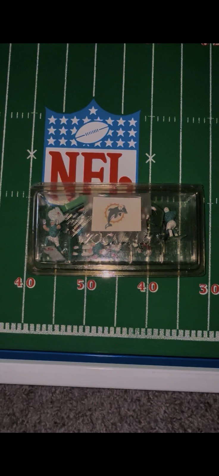 Larry Walker Custom Electric Football Miami Dolphins 12 Figures – Rare