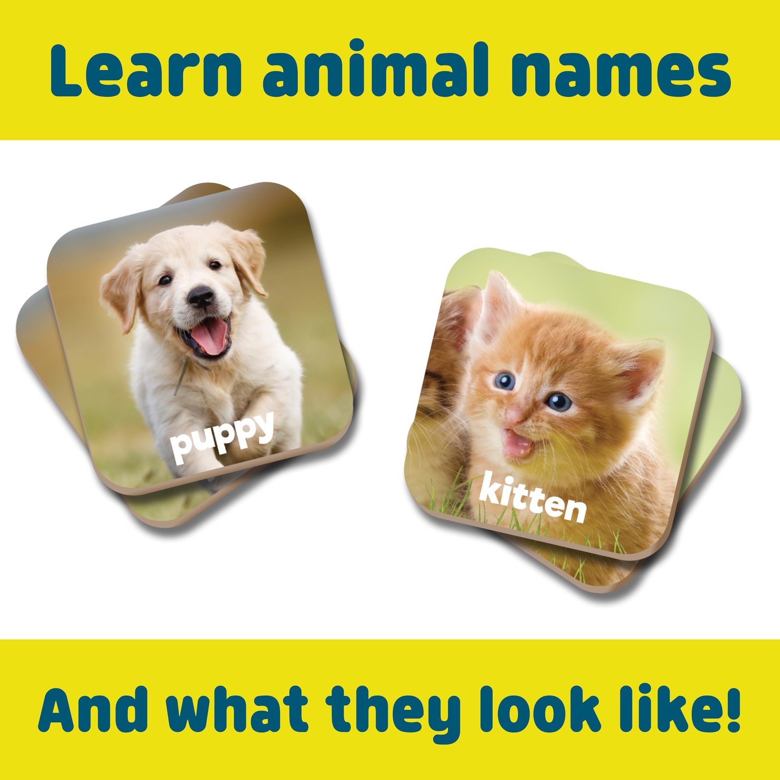 Baby Animals Matching Memory Game Preschool Board Game for Kids Ages 3+