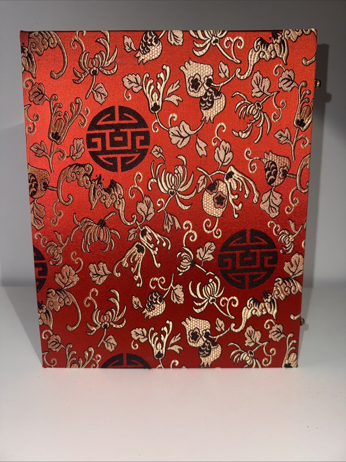 Chinese Mahjong Set 144 Ceramic Tiles (1 1/8 X 7/8×9/16in) Beautiful Red Box